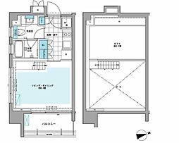 PRIMEURBANシバウラロフト 1Kの間取図画像