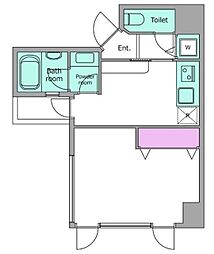 レジディア文京千石 10階1DKの間取り