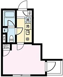 レジデンス池尻 1階1Kの間取り