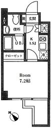 KDXレジデンス門前仲町 1Kの間取図画像