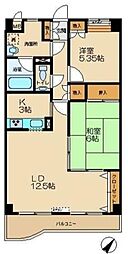 ヌーベルヴィラ2 2LDKの間取図画像
