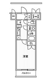 LUNIQ高島平 1Kの間取図画像