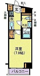 東京メトロ東西線 門前仲町駅 徒歩2分の賃貸マンション 4階1Kの間取り