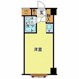 東京メトロ東西線 西葛西駅 徒歩9分の賃貸マンション 4階ワンルームの間取り