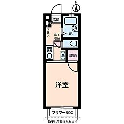 西武新宿線 上石神井駅 徒歩19分の賃貸アパート 1階ワンルームの間取り