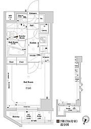 アクサス東十条アジールコート 1Kの間取図画像