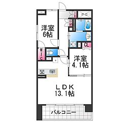 Ｓｏｐｈｉａ　ｃｏｕｒｔ宿院 15階1SLDKの間取り