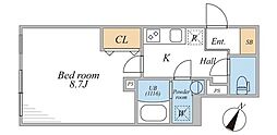 世田谷区上馬1丁目マンション 1Kの間取図画像