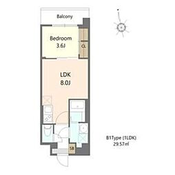 Osaka Metro中央線 緑橋駅 徒歩5分の賃貸マンション 4階1LDKの間取り