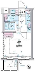 GENOVIA三軒茶屋green veil 1階1Kの間取り
