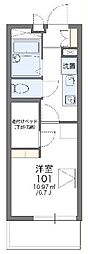 レオパレスマツザト 1Kの間取図画像