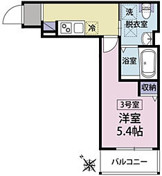 コージー淵野辺 1Kの間取図画像