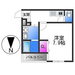 間取図画像 1K