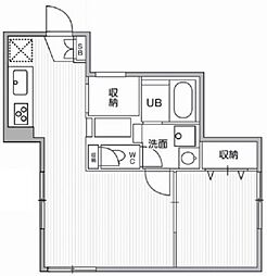 ASTILE市谷柳町 4階1LDKの間取り