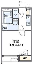 クレイノＮ ｔｒａｙ 1階1Kの間取り
