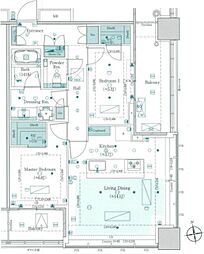 ワールドタワーレジデンス 2LDKの間取図画像