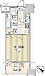 JR京葉線 八丁堀駅 徒歩6分の賃貸マンション 9階1Kの間取り