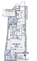 ル・リオン牛込柳町 7階1Kの間取り