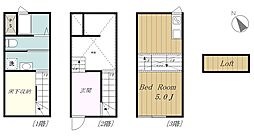 MOKKU　HOUSE 2階1SKの間取り