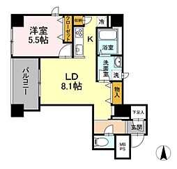 GRANSITE神田司町 1LDKの間取図画像