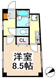 レジデント・シティー 1Kの間取図画像