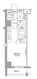 ザ・パークハビオ恵比寿プレイス ワンルームの間取図画像