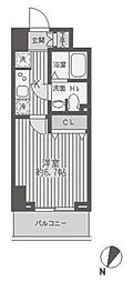 レジディア蒲田 1Kの間取図画像
