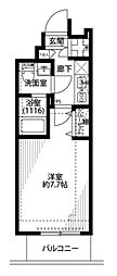 プレール・ドゥーク西川口 1Kの間取図画像