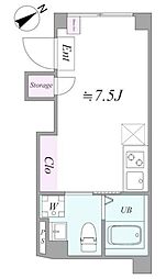 ＢＥＬ ＦＩＯＲＥ ＫＡＮＡＭＥＣＨＯ 1階ワンルームの間取り