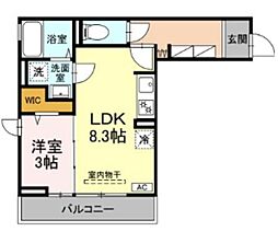 エコリブレ 1LDKの間取図画像