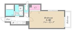 KIHACHI RESIDENCE 1階1Kの間取り