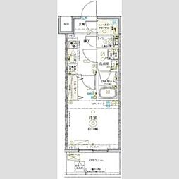 KDXレジデンス池袋ウエスト 7階1Kの間取り