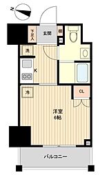 レノス新子安 1Kの間取図画像