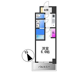 S-RESIDENCE堺浜寺broad 5階1Kの間取り