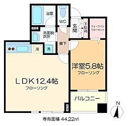 Ｐａｒｋ　ＡＹＡＳＥ 7階1LDKの間取り