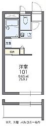 レオパレス栄 1Kの間取図画像
