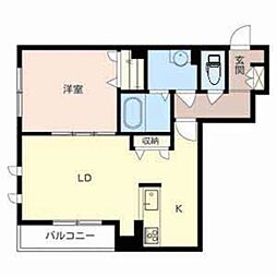 Osaka Metro谷町線 千林大宮駅 徒歩5分の賃貸マンション 3階1LDKの間取り
