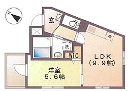 DIMORA北千住 4階1LDKの間取り