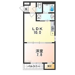 南海泉北線 深井駅 徒歩10分の賃貸アパート 3階1LDKの間取り
