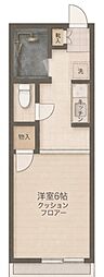 コモハウス2 1Kの間取図画像