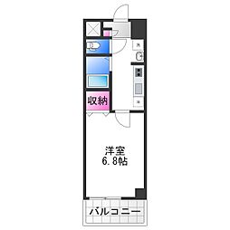 シャルマン鳳駅前 1Kの間取図画像