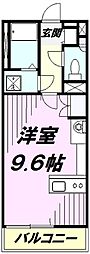 JR八高線 北八王子駅 徒歩15分の賃貸アパート 2階ワンルームの間取り