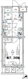 ディアレイシャス成増 1Kの間取図画像