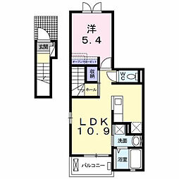 コリーヌ・M 2階1LDKの間取り