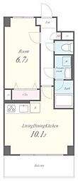 While椿 1LDKの間取図画像