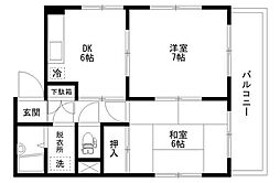 FORESTPLAZA 2DKの間取図画像