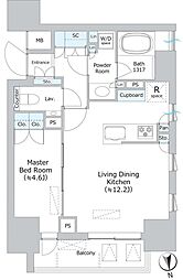 パークホームズ本郷三丁目 1LDKの間取図画像