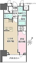 ザ・パークワンズ日本橋人形町 2階1LDKの間取り