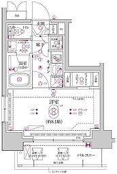 RELUXIA東向島 3階1Kの間取り