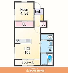 (仮)新築有本アパートI 1LDKの間取図画像